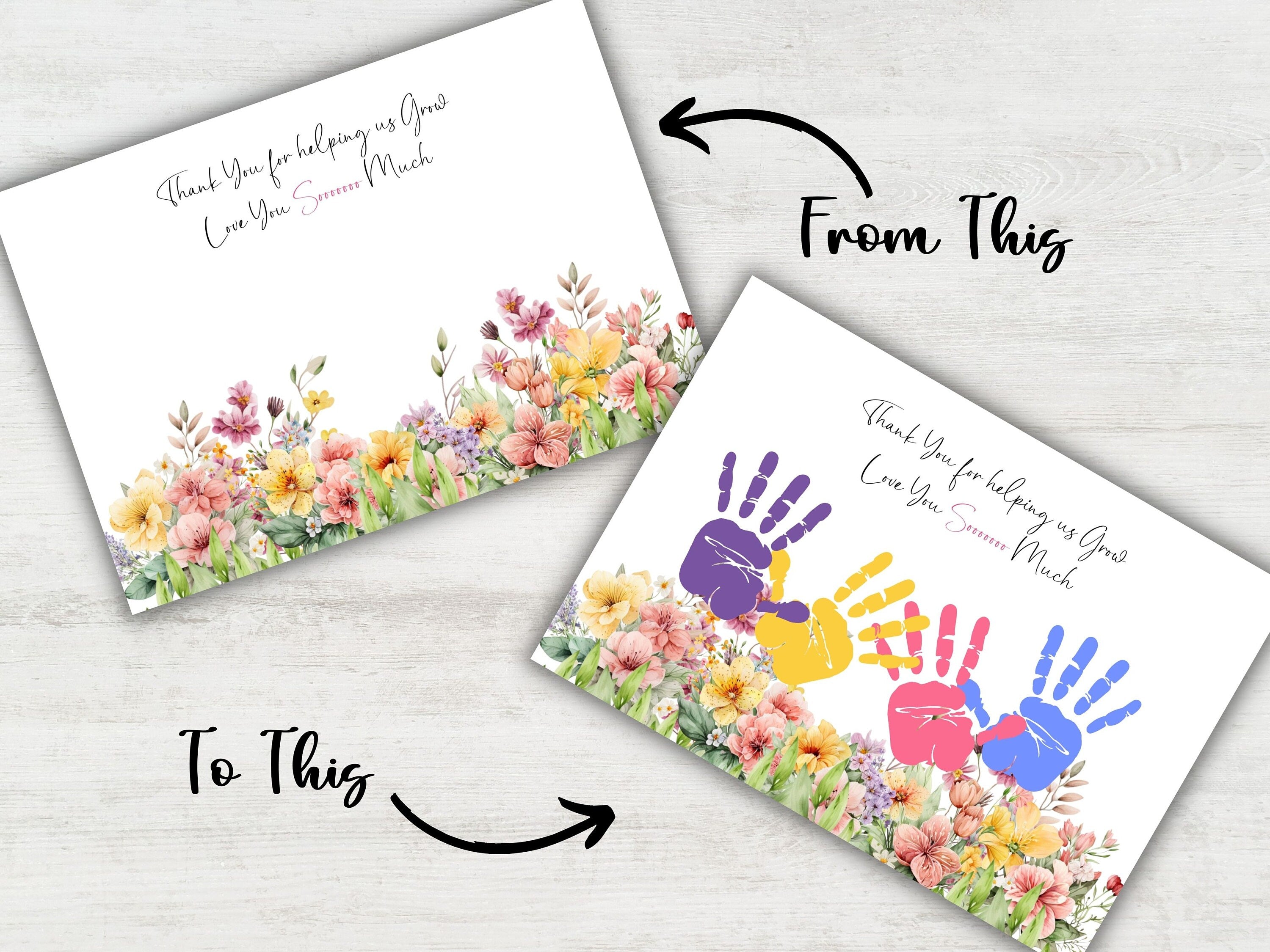 Baby Toddler Keepsake | Keepsake Craft Diy Gift Card | Handprint Gifts For Mom I Kids Baby Toddler | Handprint Art | Happy Mother'S Day |