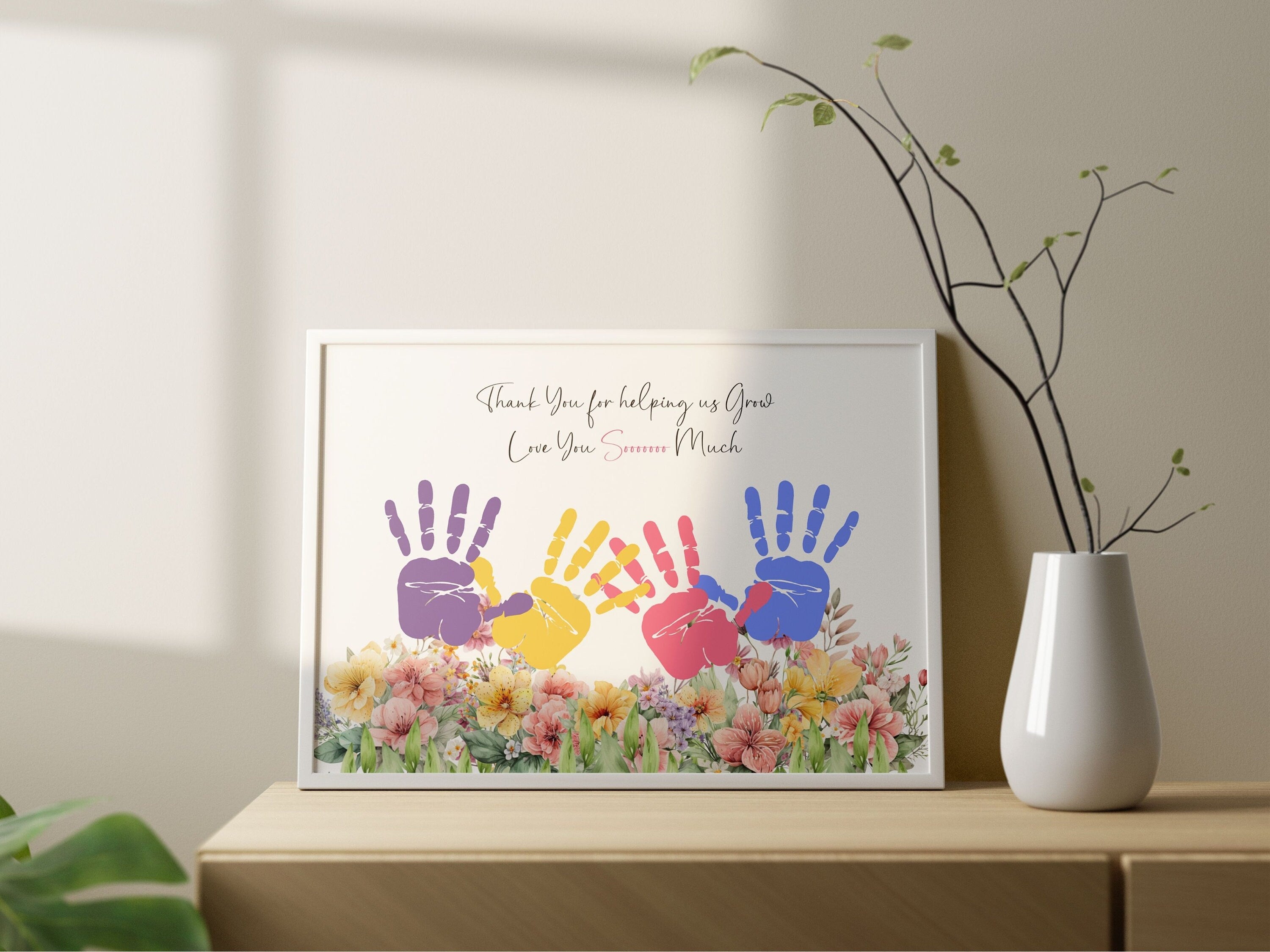 Baby Toddler Keepsake | Keepsake Craft Diy Gift Card | Handprint Gifts For Mom I Kids Baby Toddler | Handprint Art | Happy Mother'S Day |