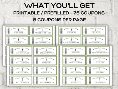 Father's Day Coupons I Printable Coupons I Daddy Coupon Book I Gift for Dad I Gift for Daddy I personalized father I Last minute gift 003-Mother&#39;s/Father&#39;sDay -TheHustlingCatLady-Templates