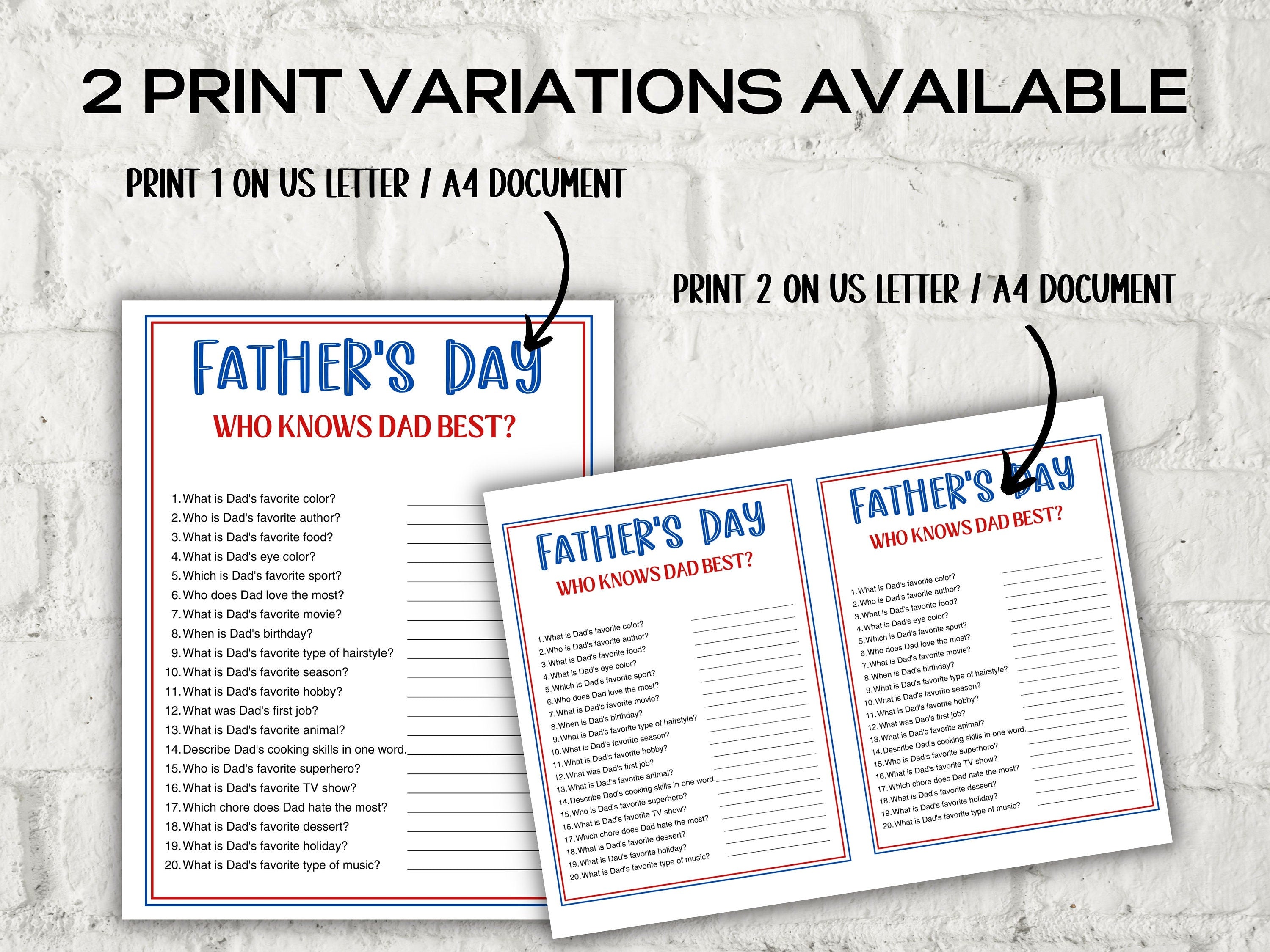 Fathers Day Games Bundle I Printable Father's Day Games For Kids Teens and Adults | Party Activities | Family Games | Classroom Games 005-Mother&#39;s/Father&#39;sDay -TheHustlingCatLady-Party Games