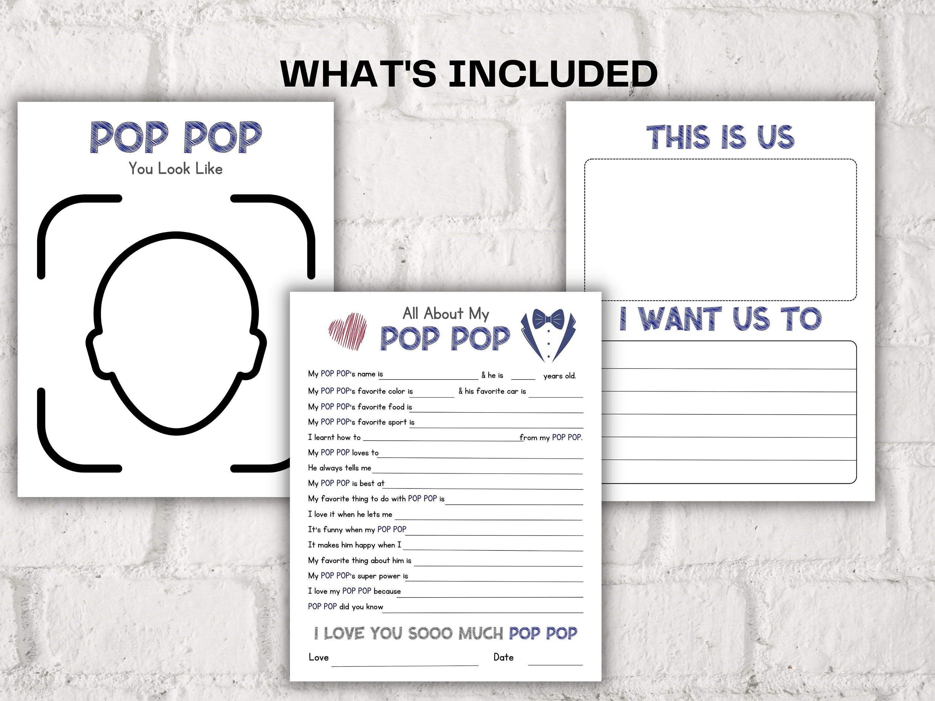 All about my Pop I Father's Day Gift I Father's birthday gift I About Daddy Page I Gift for Dad I Daddy interview I Pop Questionnaire 001