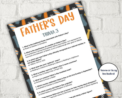 Fathers Day Games Trivia Bundle I Printable Father's Day Games For Kids Teens and Adults | Party Activities | Classroom Games 005-Mother&#39;s/Father&#39;sDay -TheHustlingCatLady-Party Games