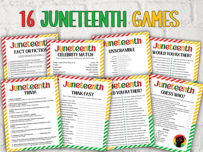 Juneteenth Games Bundle I Juneteenth Activities I African American History I Juneteenth School Game I Juneteenth Trivia I Juneteenth Quiz