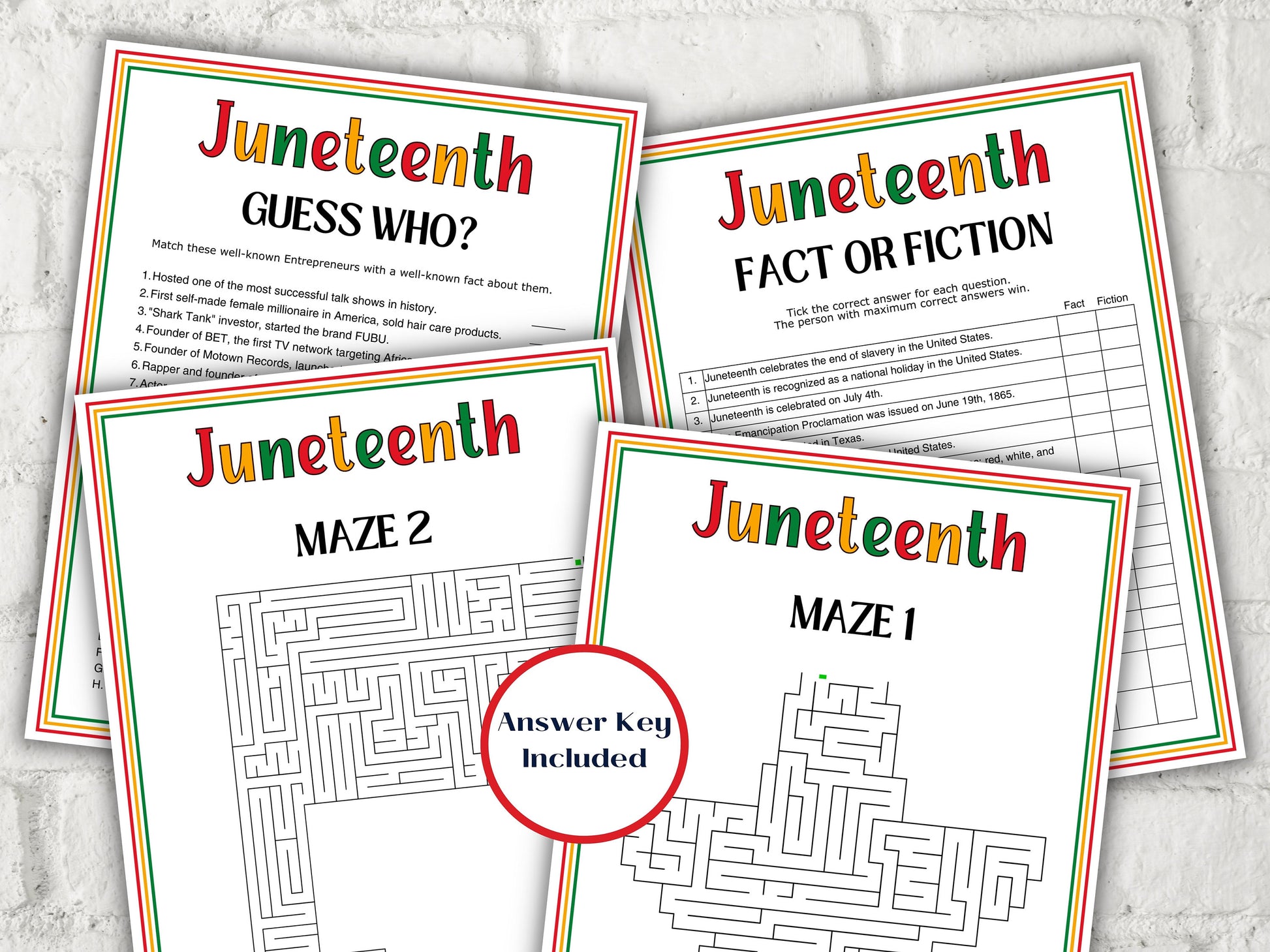 Juneteenth game bundle for school kids vocabulary puzzle, word search, juneteenth trivia, crossword, word match, word unscramble - 33 games in all