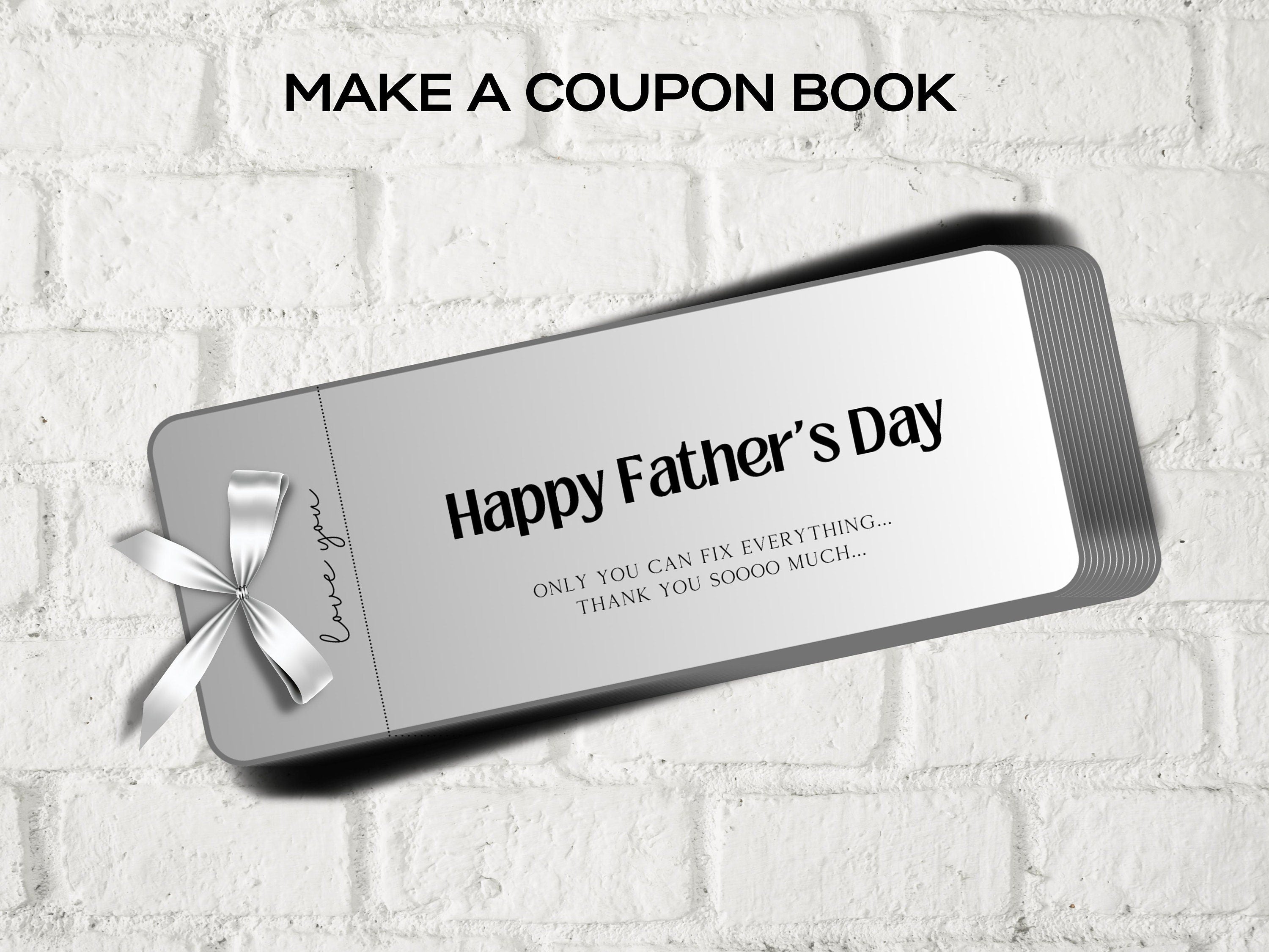 Father's Day Coupons I Printable Coupons I Daddy Coupon Book I Gift for Dad I Gift for Daddy I personalized father I Last minute gift 003-Mother&#39;s/Father&#39;sDay -TheHustlingCatLady-Templates