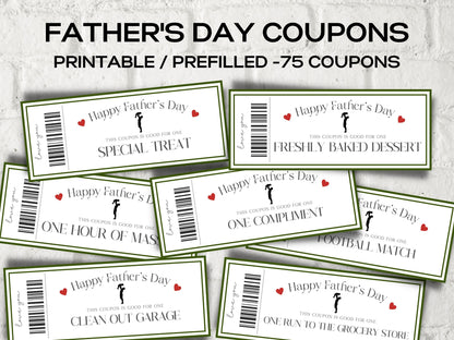Father's Day Coupons I Printable Coupons I Daddy Coupon Book I Gift for Dad I Gift for Daddy I personalized father I Last minute gift 003-Mother&#39;s/Father&#39;sDay -TheHustlingCatLady-Templates