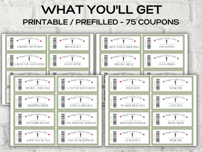 Father's Day Coupons I Printable Coupons I Daddy Coupon Book I Gift for Dad I Gift for Daddy I personalized father I Last minute gift 003-Mother&#39;s/Father&#39;sDay -TheHustlingCatLady-Templates