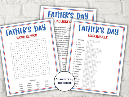 Fathers Day Games Bundle I Printable Father's Day Games For Kids Teens and Adults | Party Activities | Family Games | Classroom Games 005-Mother&#39;s/Father&#39;sDay -TheHustlingCatLady-Party Games