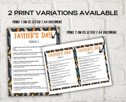 Fathers Day Games Trivia Bundle I Printable Father's Day Games For Kids Teens and Adults | Party Activities | Classroom Games 005-Mother&#39;s/Father&#39;sDay -TheHustlingCatLady-Party Games