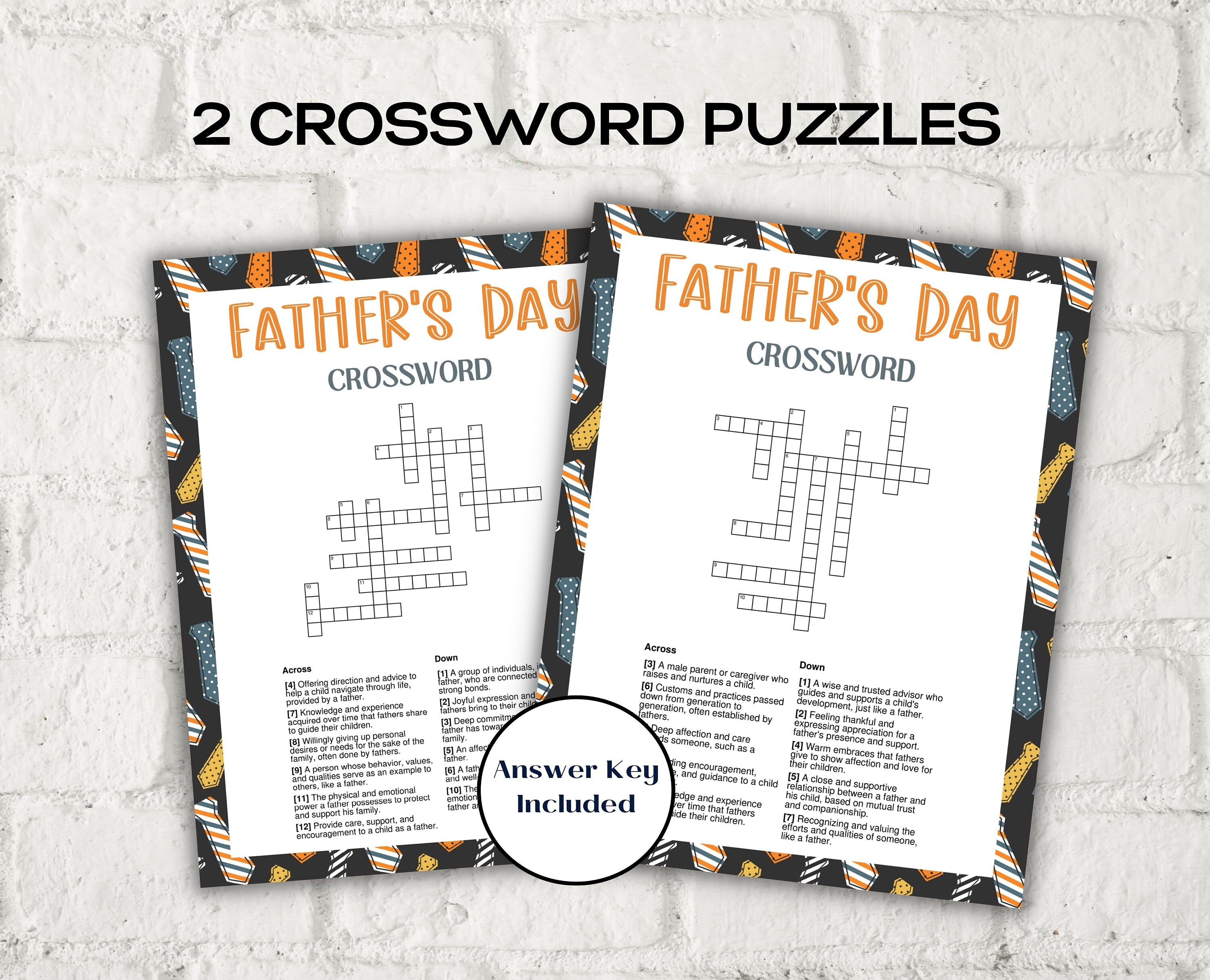 Fathers Day Vocabulary Puzzle Bundle-Mother&#39;s/Father&#39;sDay -TheHustlingCatLady-Party Games