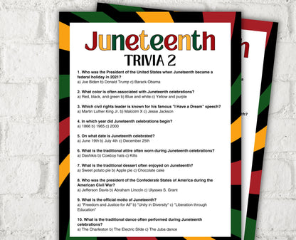 Juneteenth Trivia Bundle I Juneteenth Activities I African American History I Juneteenth School Game I Juneteenth Trivia I Juneteenth Quiz