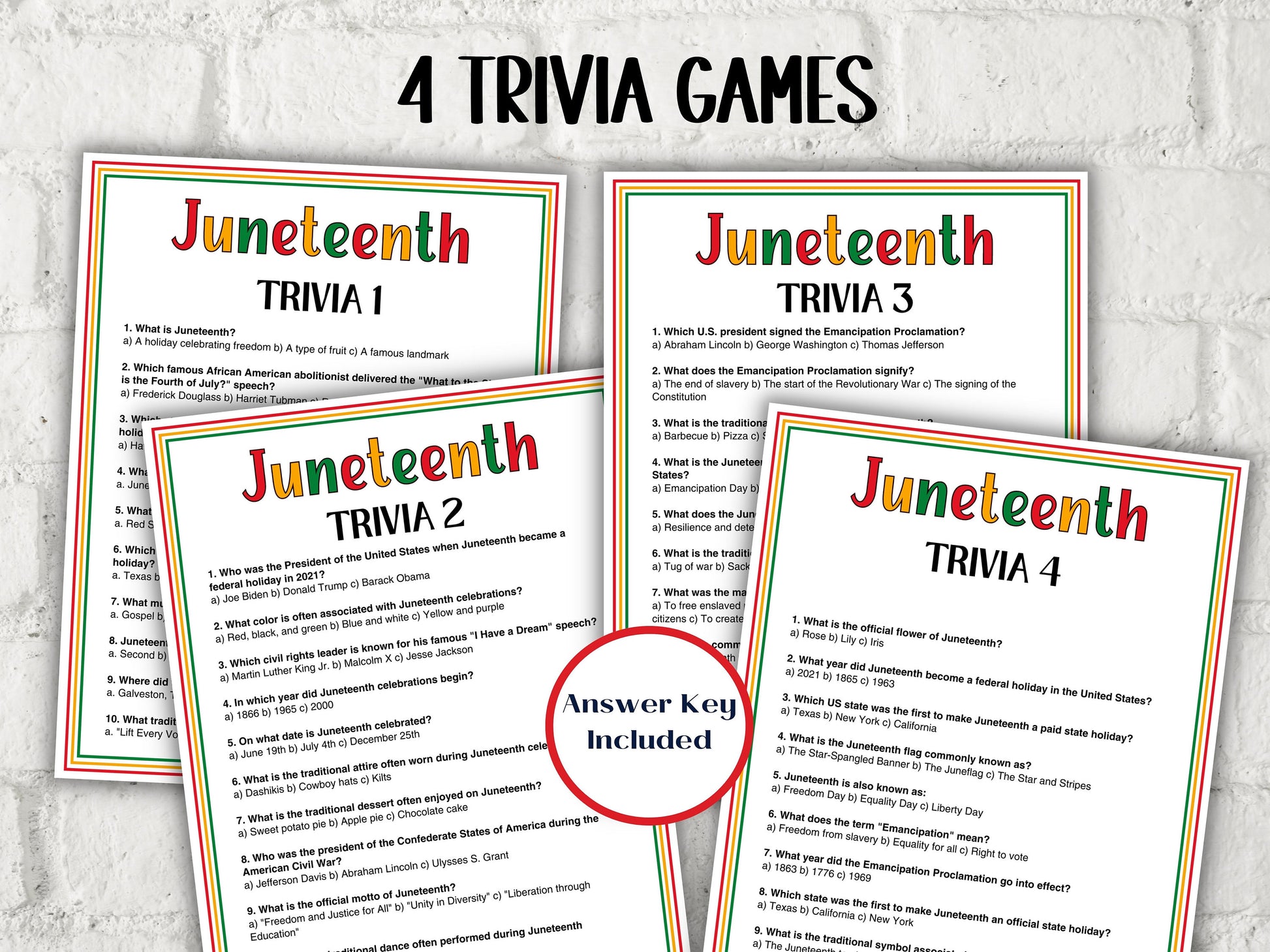 Juneteenth game bundle for school kids vocabulary puzzle, word search, juneteenth trivia, crossword, word match, word unscramble - 33 games in all