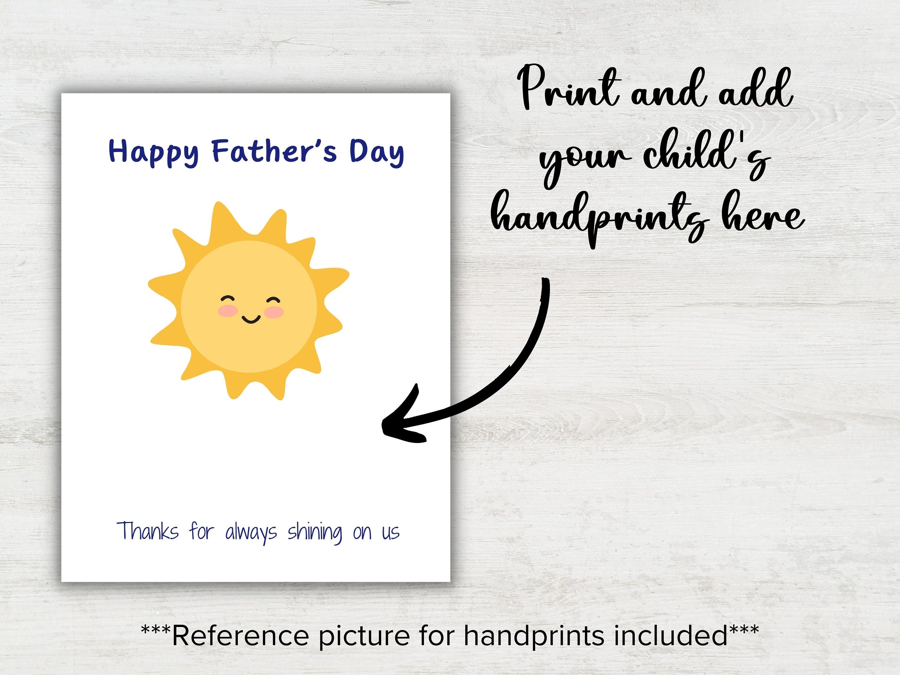 Fathers Day Handprint art-Mother&#39;s/Father&#39;sDay -TheHustlingCatLady-Digital Prints