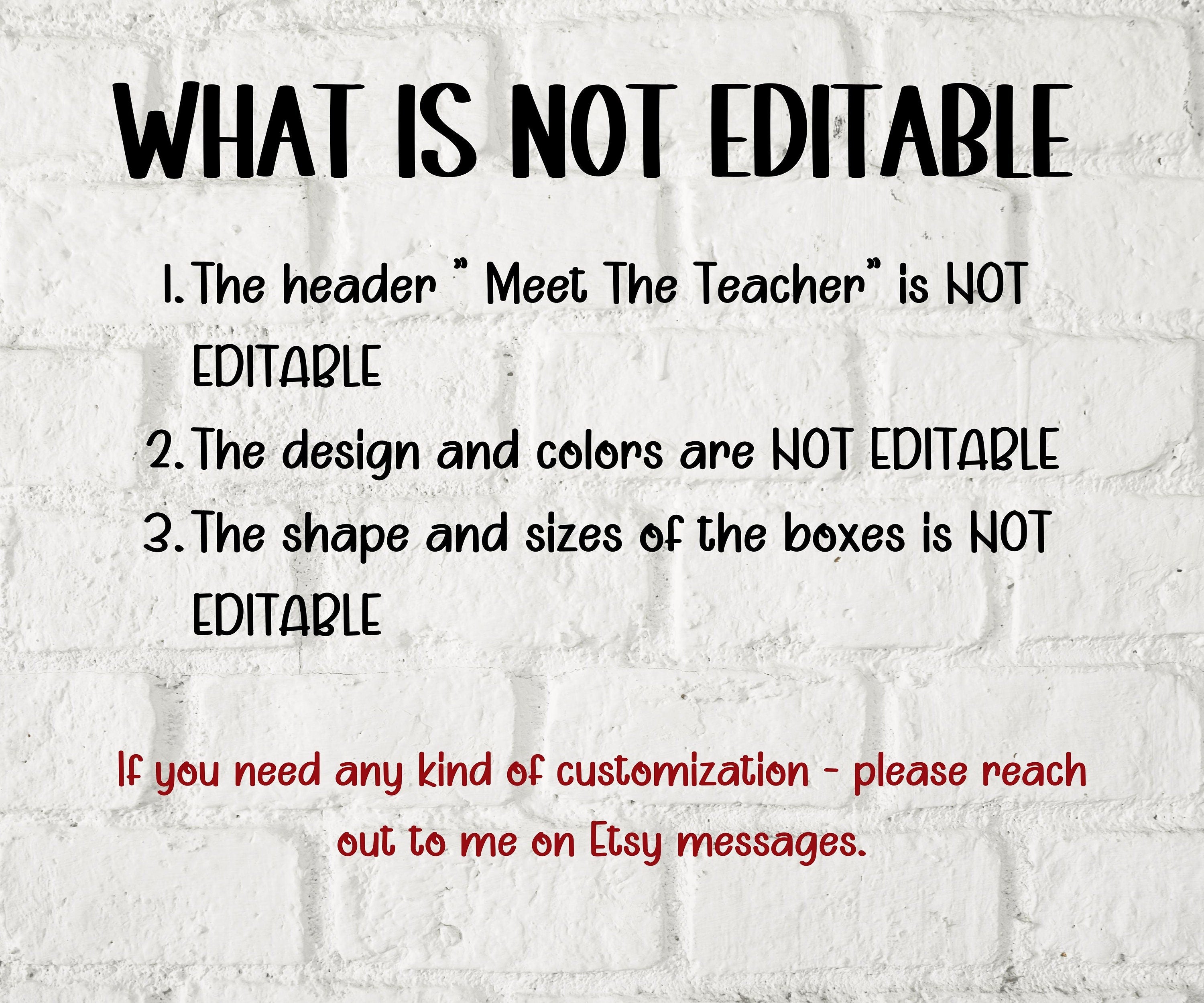 Meet The Teacher editable I I Meet the teacher Pink template I Editable Template I Teacher Bundle I Canva Template I Open house template