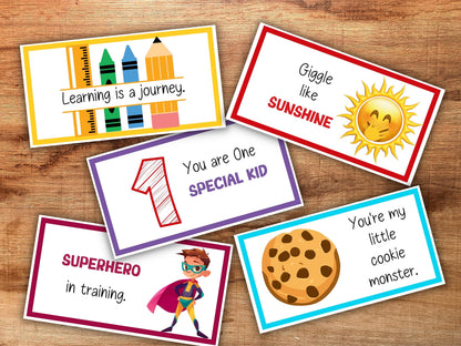 80 Lunchbox Notes for Kids | Positive & Encouraging Notes | Back to School Notes I Motivational Notes | Positive affirmation notes