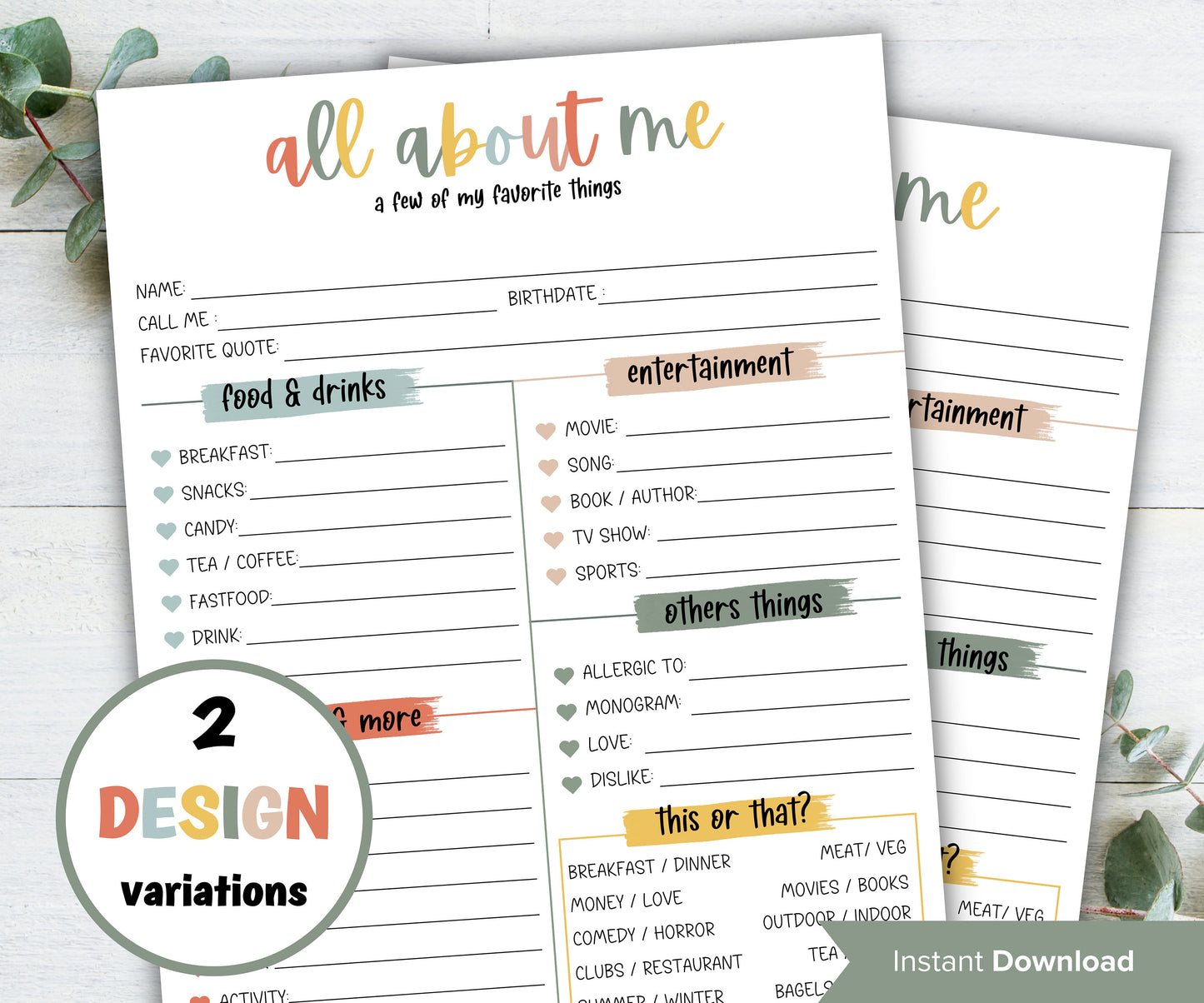 Favorites Survey, All about me Printable, Questionnaire, My Favorite Things, Get to Know Me, Teachers Favorite Survey, Appreciation Survey