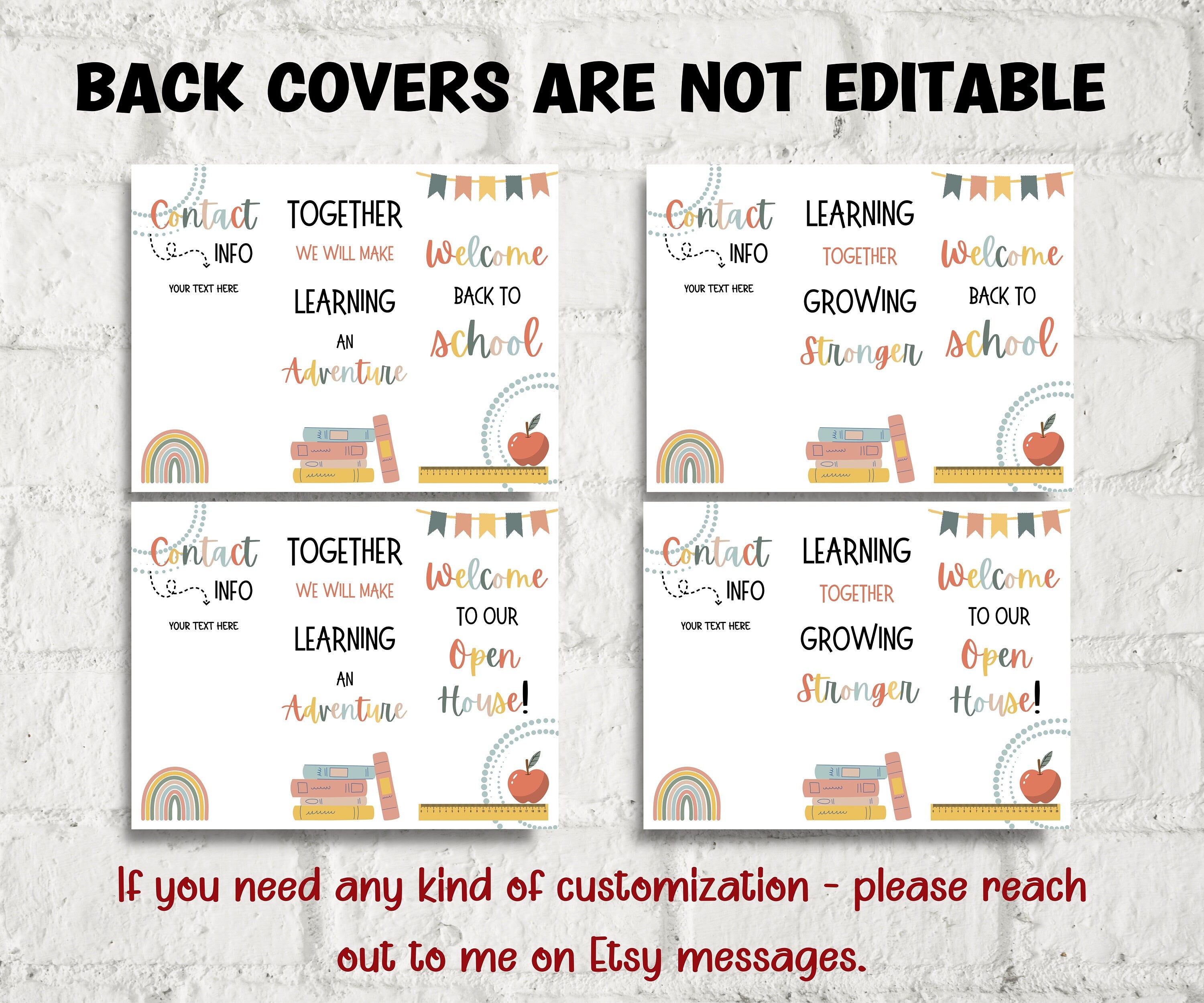 Meet The Teacher editable I I Meet the teacher trifold brochure I Editable Template I Teacher Bundle I Canva Template I Open house template