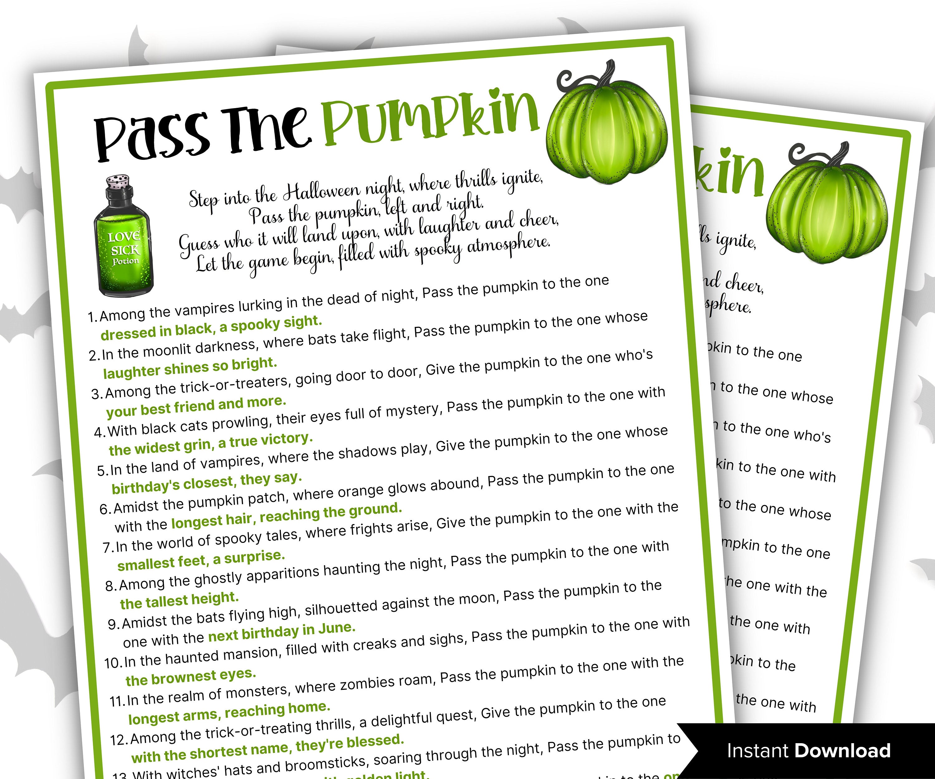 Halloween Left Right Game, Pass the prize game, Halloween Candy game, Halloween party, Pass the parcel game, pass the present-Halloween Printables -TheHustlingCatLady-Party Games