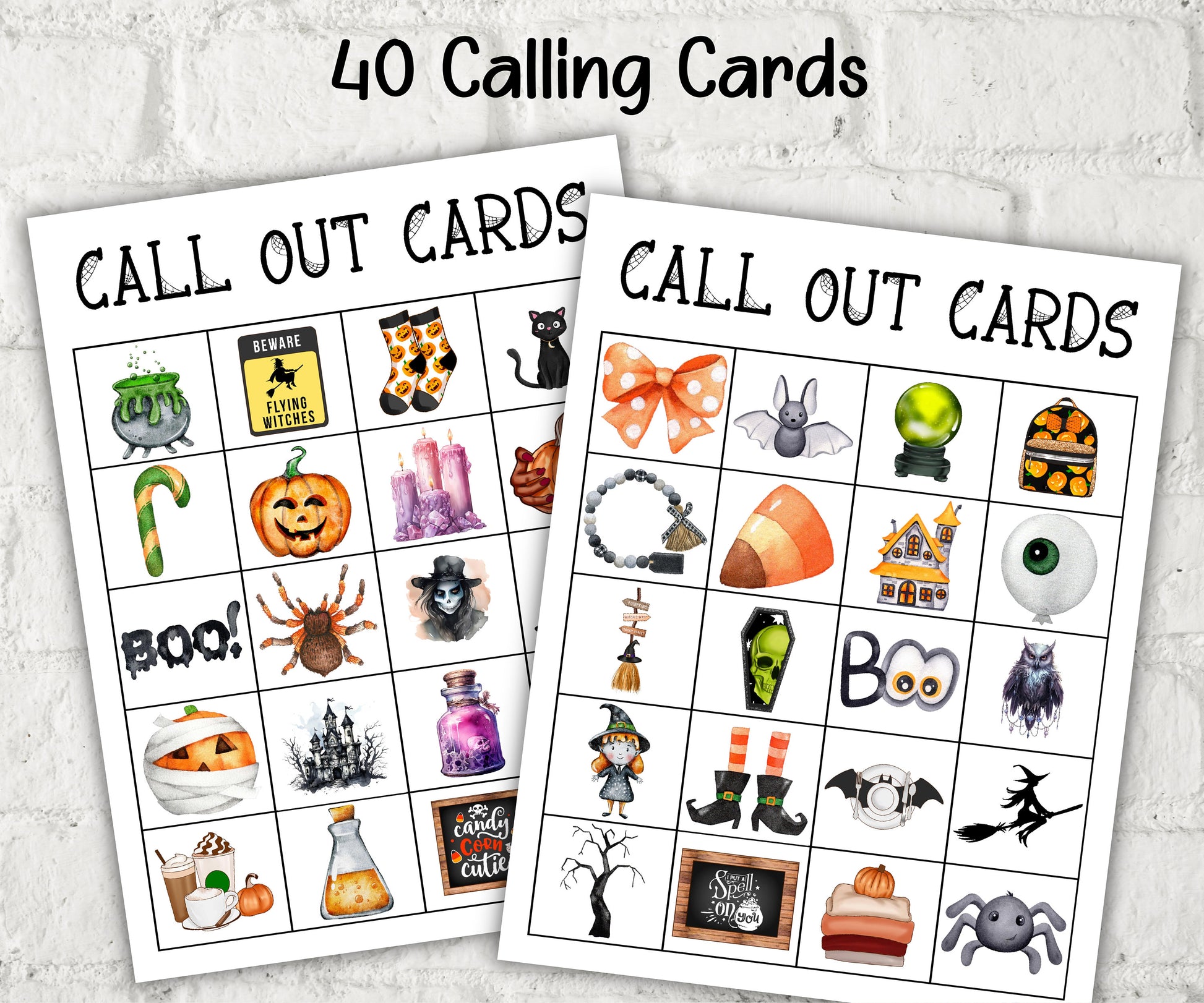 Halloween Bingo | Instant Download | Halloween Classroom Activity | Halloween Game | Bingo Cards | Halloween Activities For Kids-Halloween Printables -TheHustlingCatLady-Party Games