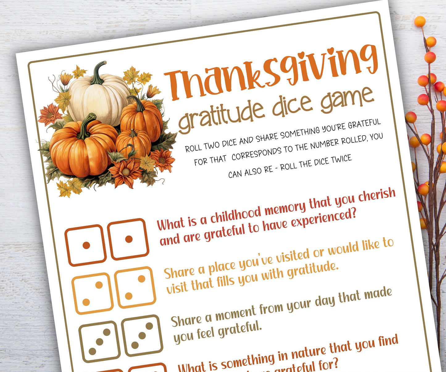 Thanksgiving gratitude game I Gratitude Sheet I Gratitude Card I Gratitude Activity I Kids Thanksgiving I Gratitude Journal I Give thanks-Thanksgiving -TheHustlingCatLady-Party Games