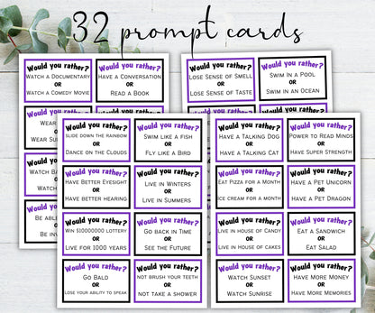 Dementia Would you rather game, Dementia Activities,- -TheHustlingCatLady-Party Games