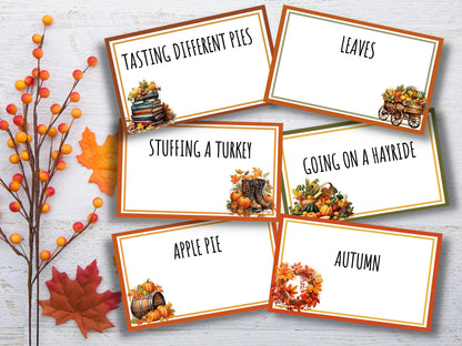 Thanksgiving charades I Charades Pictionary I Fall Game Cards I Family reunion game I Senior Living game I Printable Thanksgiving I Adult-Thanksgiving -TheHustlingCatLady-Party Games