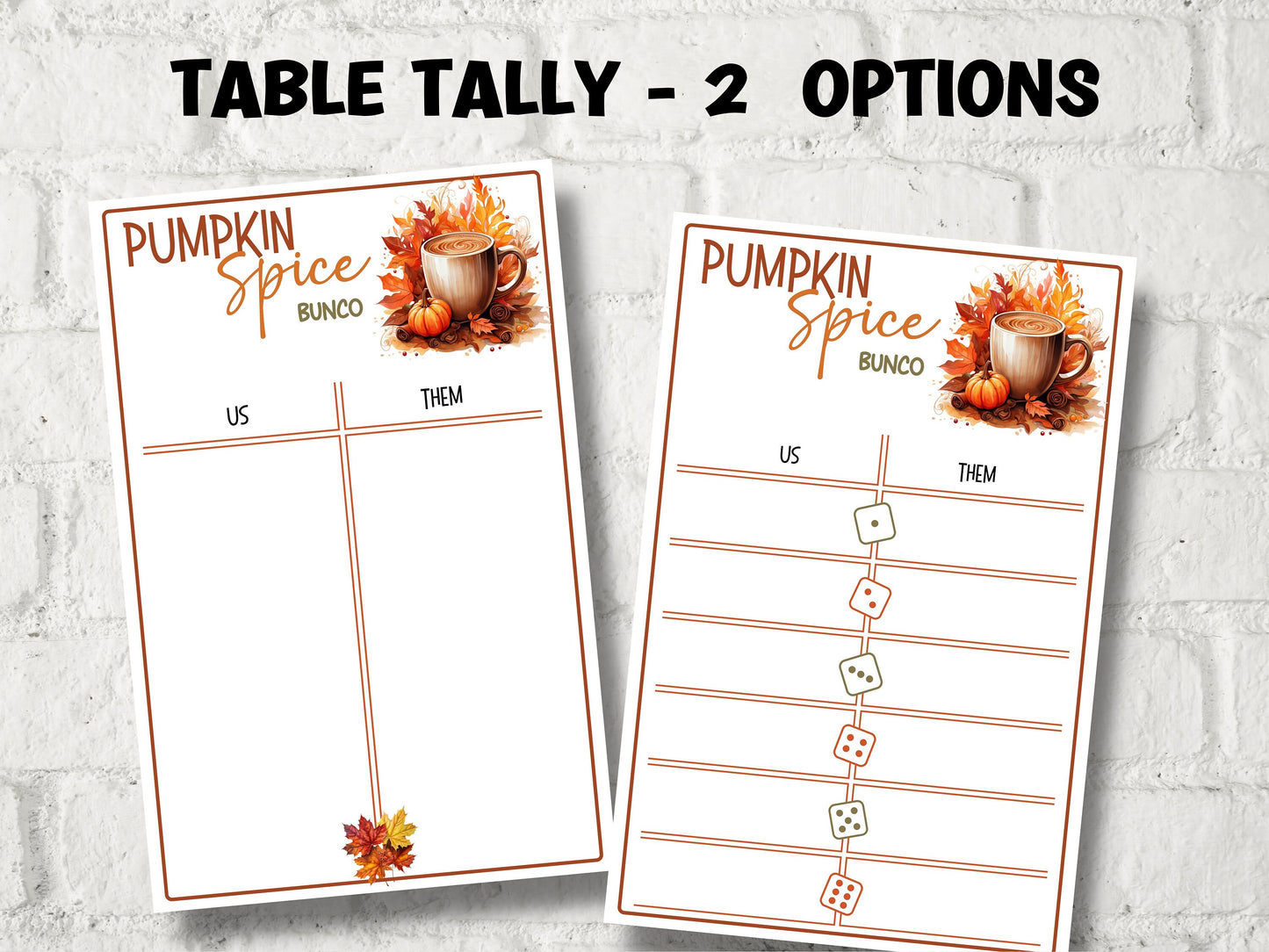 Bunco Score Cards I Thanksgiving Printable Bunco cards I Bunco Score sheet I Bunco Tally Sheet I Fall Bunco Card I November Bunco I TH01-Thanksgiving -TheHustlingCatLady-Party Games