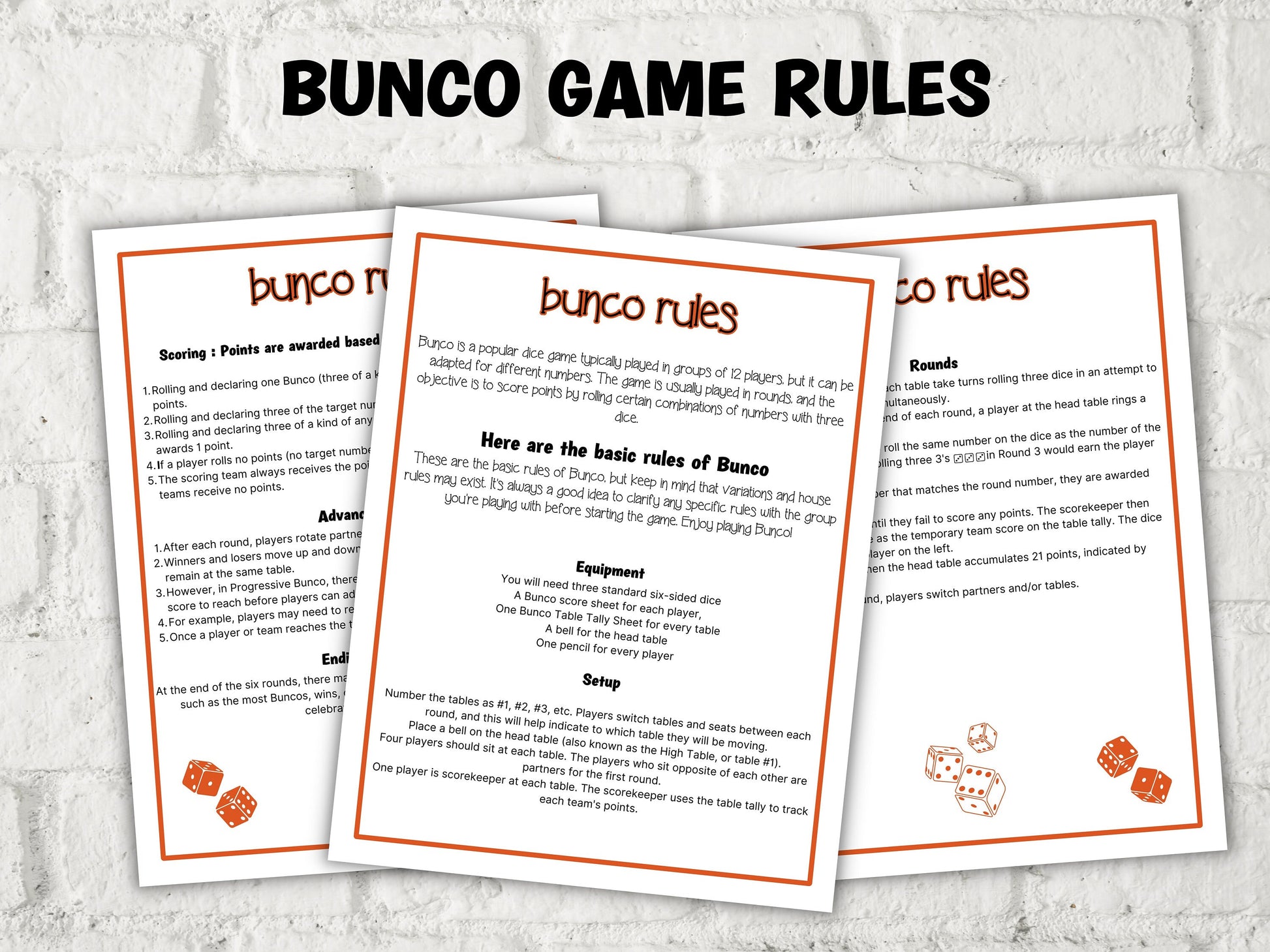 Bunco Score Cards I Thanksgiving Printable Bunco cards I Bunco Score sheet I Bunco Tally Sheet I Fall Bunco Card I November Bunco I TH01-Thanksgiving -TheHustlingCatLady-Party Games