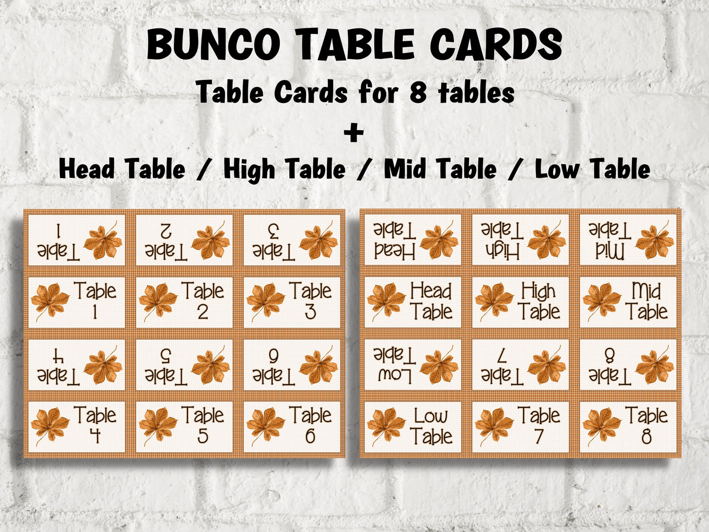 Fall Bunco Card I Thanksgiving Printable Bunco cards I Bunco Score Cards I Bunco Score sheet I Bunco Tally Sheet I I November Bunco I TH01-Thanksgiving -TheHustlingCatLady-Party Games