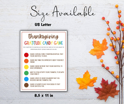 Thanksgiving gratitude game I Gratitude Sheet I Gratitude Card I Gratitude Activity I Kids Thanksgiving I Gratitude Journal I Give thanks-Thanksgiving -TheHustlingCatLady-Party Games