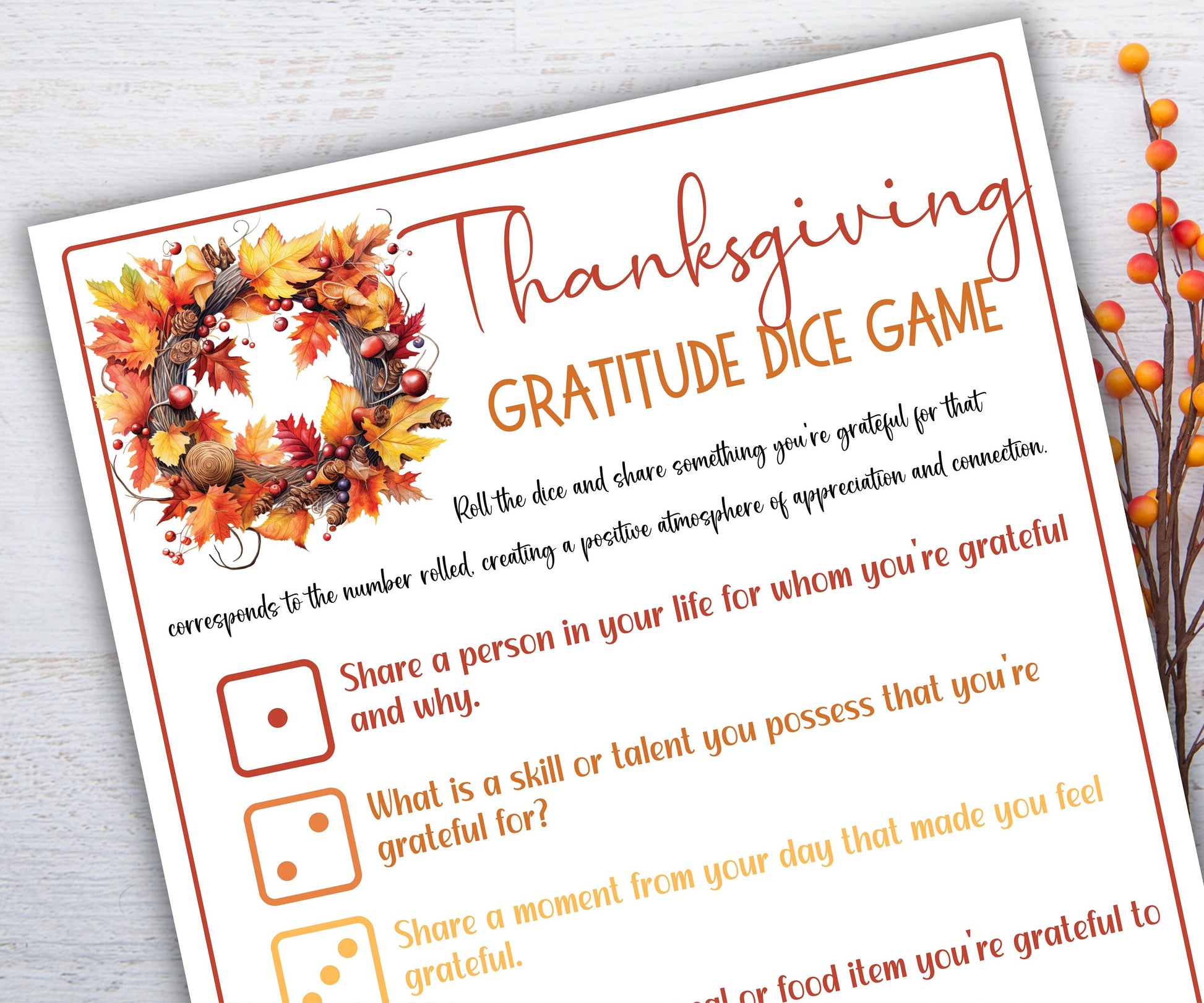 Thanksgiving journal prompts, family reunion game, game night, printable kids candy dice game, give thanks dinner, teacher thanksgiving-Thanksgiving -TheHustlingCatLady-Party Games