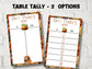 Thanksgiving Printable Bunco cards I Bunco Score Cards I Bunco Score sheet I Bunco Tally Sheet I Fall Bunco I November Bunco Night I TH01-Thanksgiving -TheHustlingCatLady-Party Games