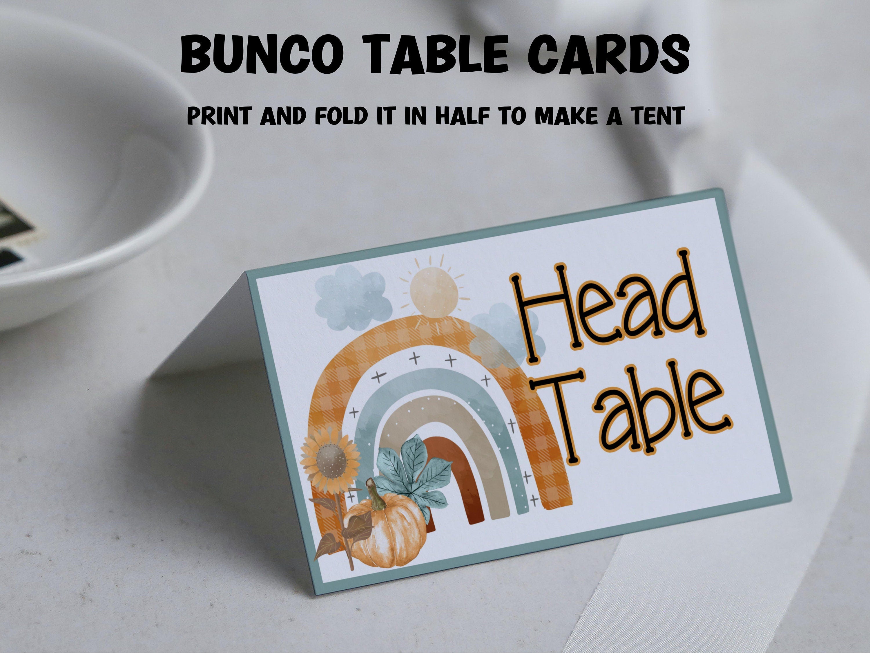 Thanksgiving Printable Bunco cards I Bunco Score Cards I Bunco Score sheet I Bunco Tally Sheet I Fall Bunco Card I November Bunco I TH01-Thanksgiving -TheHustlingCatLady-Party Games