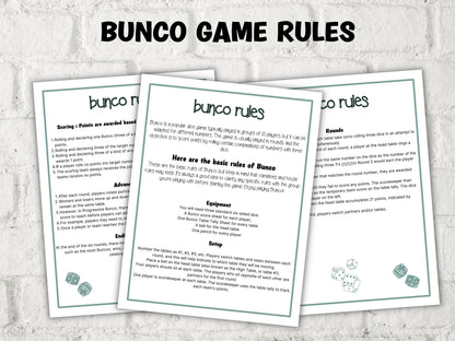 Thanksgiving Printable Bunco cards I Bunco Score Cards I Bunco Score sheet I Bunco Tally Sheet I Fall Bunco Card I November Bunco I TH01-Thanksgiving -TheHustlingCatLady-Party Games