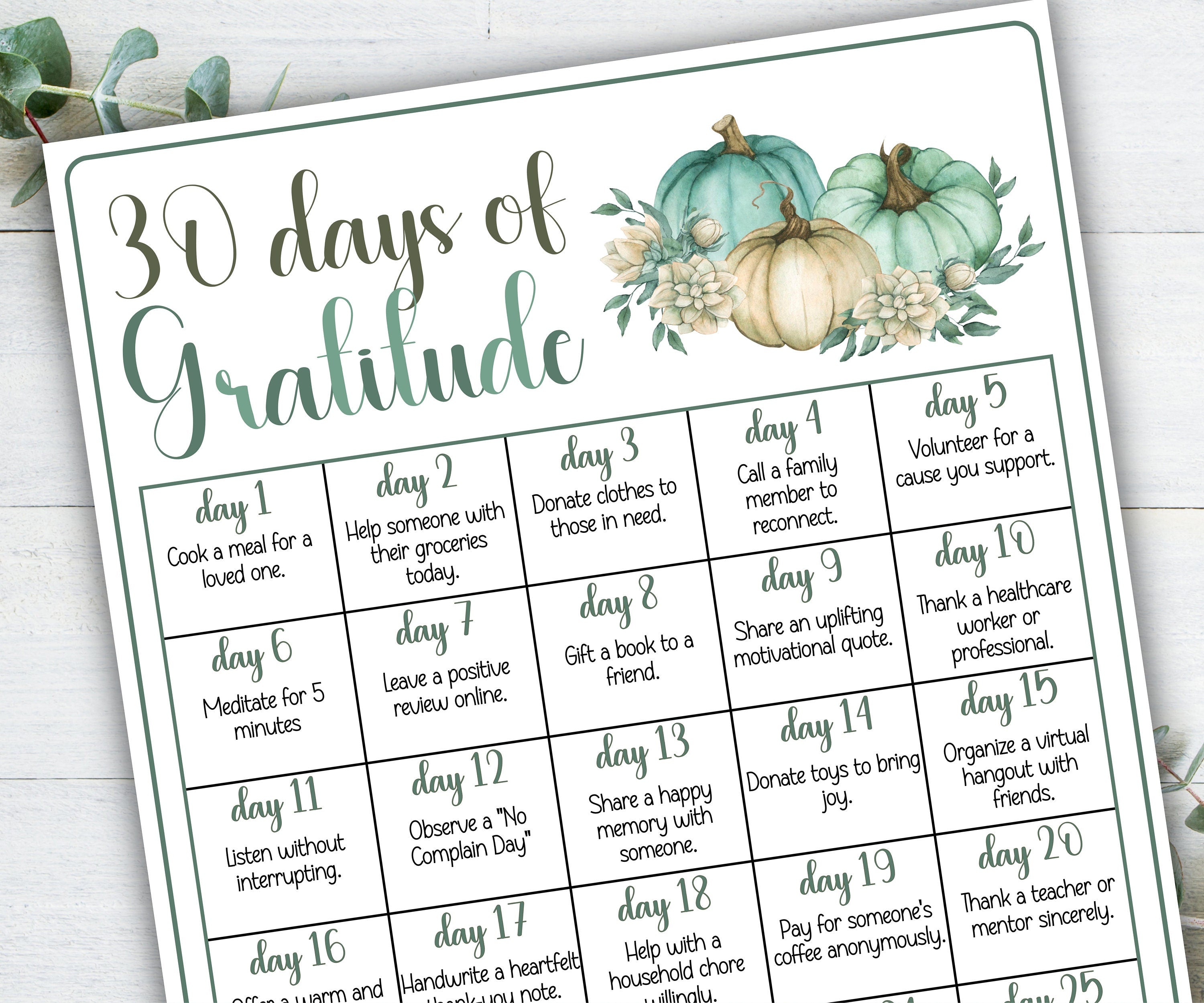 30 days of gratitude game I Thanksgiving Gratitude game I Gratitude Sheet I Gratitude Card I Kids Thanksgiving I Gratitude Journal-Thanksgiving -TheHustlingCatLady-Party Games