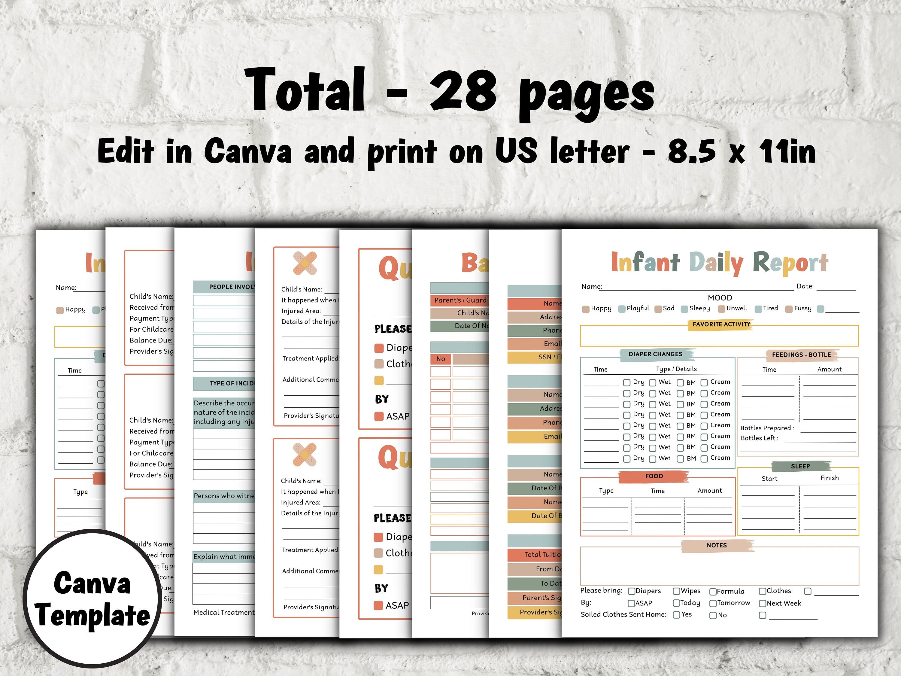 Daycare forms bundle, Starter kit, Childcare forms, Inhome daycare paperwork, preschool forms, daycare handbook, opening a daycare, provider