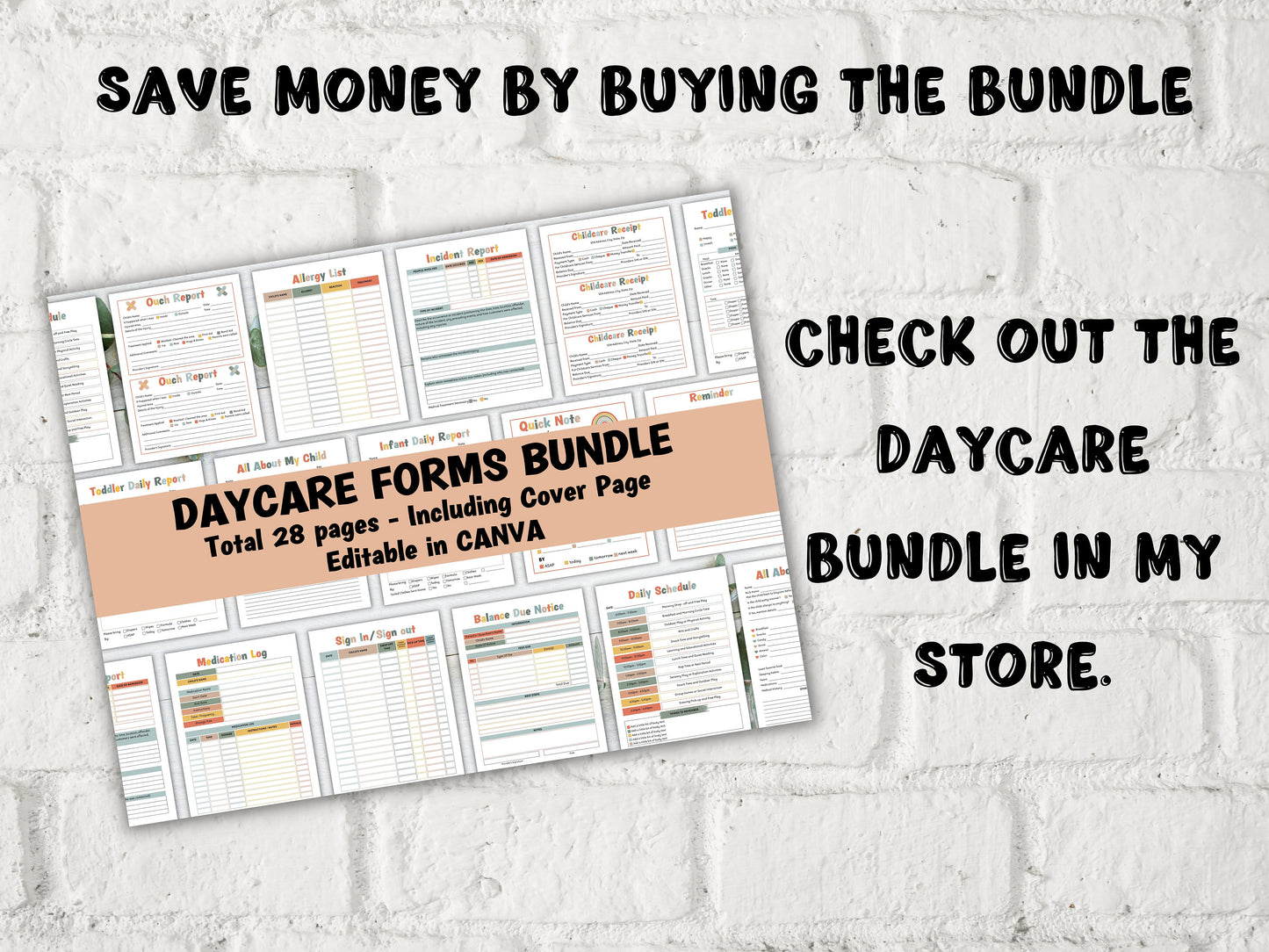 Home Daycare ouch report I injury report I Incident report form I child incident form I daycare incident printable form I boo boo report