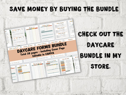 Printable daycare quick note, Daycare Card, Daycare folder, Communication Card, Daycare Mail, From Day Care, school pickup notes