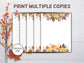 Fall autumn printable stationery set, letter writing paper, aesthetic watercolor stationary, lined and blank journal pages, realtor thanks-Thanksgiving -TheHustlingCatLady-Stationery Sets