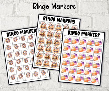 Halloween Bingo | Fun Halloween Games | Halloween Games Printable | Kids Halloween Party Games | Halloween Activity | 2 cards Per Page-Halloween Printables -TheHustlingCatLady-Party Games