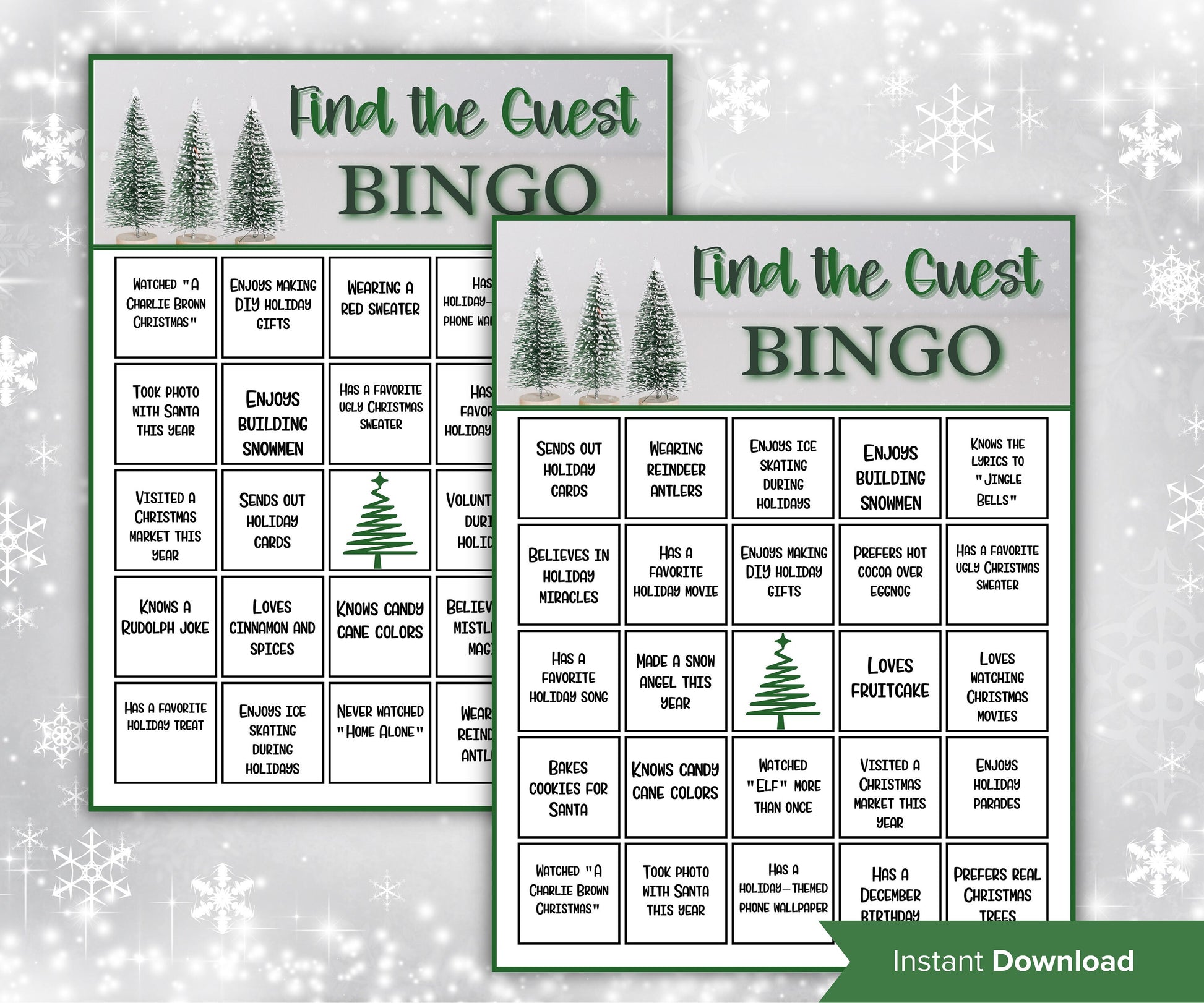 Christmas Find The Guest Game | Christmas Bingo | Find The Guest Bingo Game | Human Bingo | Office Party Game | Find Someone Who I Xmas game-Christmas -TheHustlingCatLady-Party Games