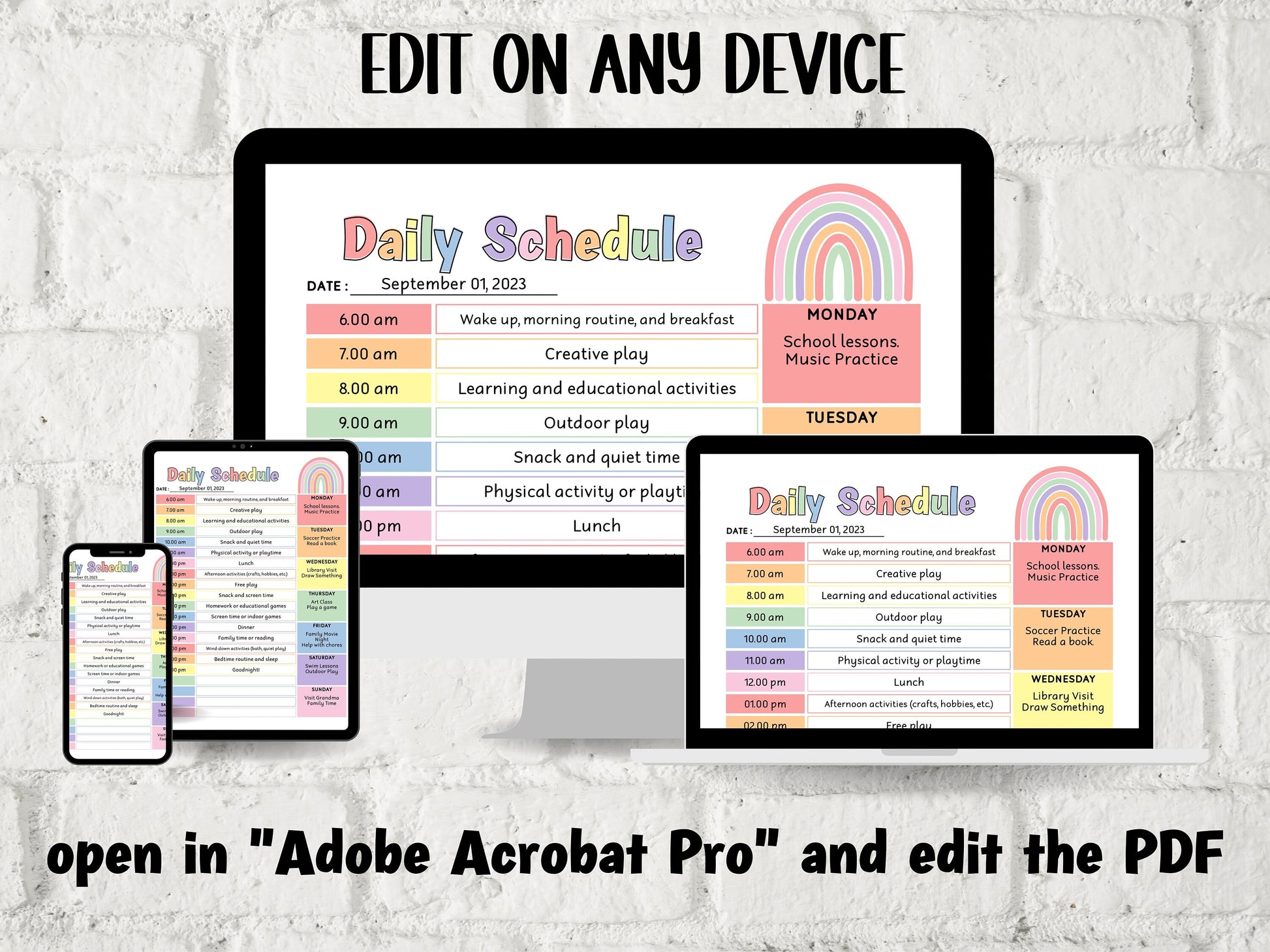 Editable Kids Daily Routine - Daycare Schedule - Kids Daily Chores – The Hustling Cat Lady editable-kids-daily-routine-daycare-schedule-kids-daily-chores-the-hustling-cat-lady