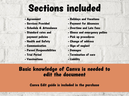 Editable Daycare contract, Home daycare contract, daycare agreement. childcare business, preschool contract, daycare liability form, forms