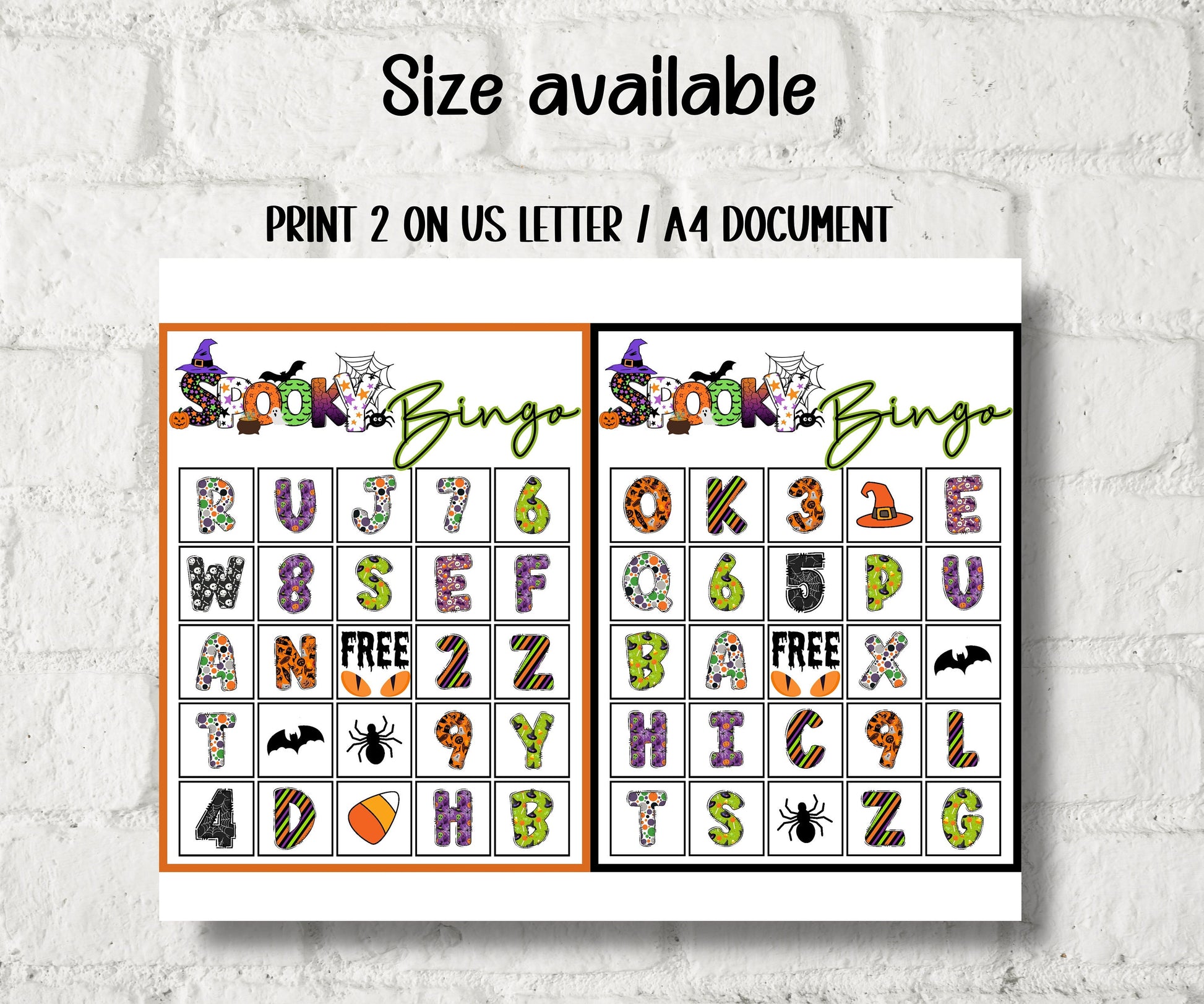 Halloween Bingo | Kids Halloween Activities | Halloween Classroom Activity | Instant Printable Fun Party Game | Kids Halloween Party Games-Halloween Printables -TheHustlingCatLady-Party Games