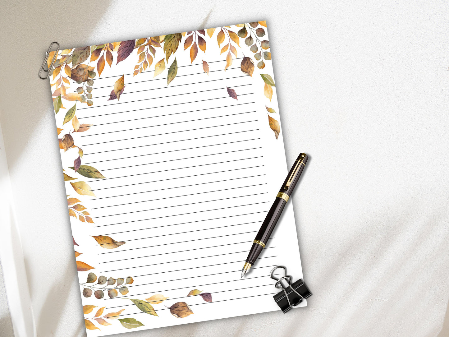 Gratitude letter stationery, holiday letter pad, lined unlined and blank stationary set, thanksgiving personalized letter, give thanks-Thanksgiving -TheHustlingCatLady-Stationery Sets