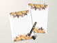 Fall autumn printable stationery set, letter writing paper, aesthetic watercolor stationary, lined and blank journal pages, realtor thanks-Thanksgiving -TheHustlingCatLady-Stationery Sets