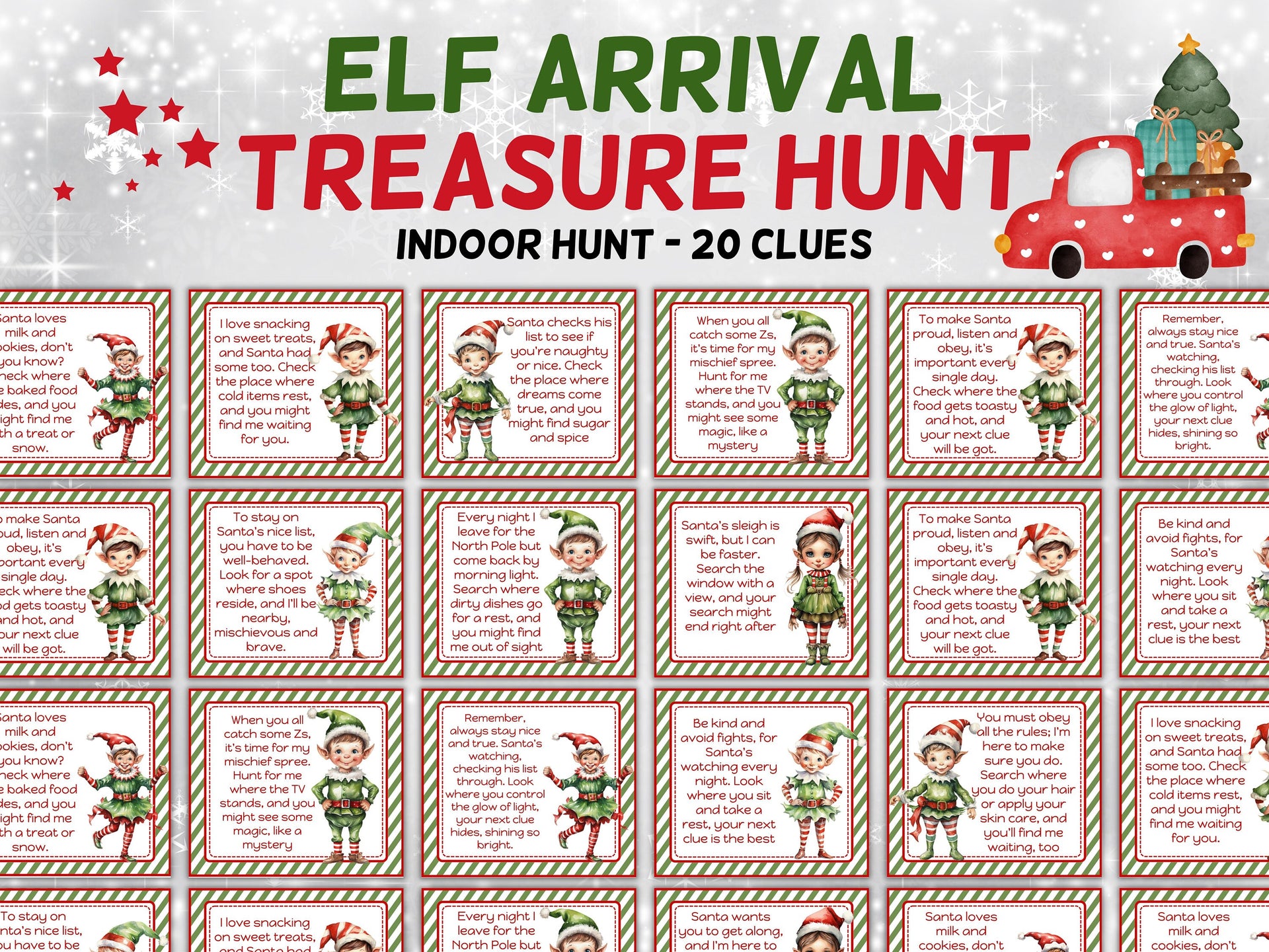 elf-arrival-indoor-scavenger-hunt-20-clues-elf-props-printable-elf-game-christmas-elves-kid-treasure-hunt-clues-elf-arrival-family-games-mischief-elf-game-the-hustling-cat-lady for Free Printable Elf On The Shelf Treasure Hunt Clues Elf Arrival Indoor Scavenger Hunt - 20 Clues| Elf Props | Printable Elf Game | Christmas Elves Kid Treasure Hunt Clues | Elf Arrival Family Games | Mischief Elf game – The Hustling Cat Lady for Free Printable Elf On The Shelf Treasure Hunt Clues