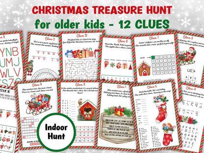 Treasure Hunt Christmas Activity | Indoor Scavenger Hunt | Christmas Elf Scavenger Hunt | Christmas Printable Games For Kids | teen Games-Christmas -TheHustlingCatLady-Party Games