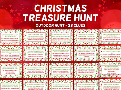 Outdoor Christmas Scavenger Hunt | Christmas Gift Tags | Games And Puzzles | Candy Cane Treasure Hunt | Christmas Treasure I Santa Treasure-Christmas -TheHustlingCatLady-Party Games