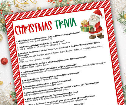 Christmas Trivia Game | Holiday Party Games | Family Christmas Game | Printable Trivia | Holiday Trivia | Christmas Day | Kids & Adults-Christmas -TheHustlingCatLady-Party Games